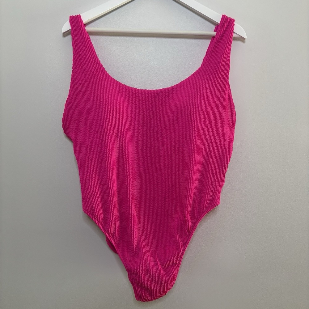 Ashley Graham Swimsuit Womens 18 Barbie Pink Cutout For All One Piece NWT Sexy
